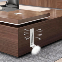 Bureau de direction modulaire minimaliste en forme de L, table de bureau de luxe, design moderne, mobilier de bureau en bois