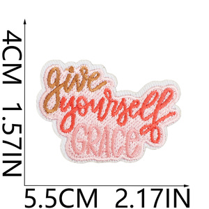 Vá nóng thêu từ tốt cảm hứng báo Giá túi quần áo váy Trucker Hat thêu vá cho phụ nữ người đàn ông hat DIY - Product Image 5