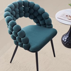 Silla de <span class=keywords><strong>Comedor</strong></span> con Respaldo Suave para las Cuatro Estaciones, Silla de Estilo Moderno con Patas de Acero y Tapicería de Algodón para el Hogar - Product Image 2