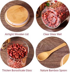 Frasco <span class=keywords><strong>de</strong></span> Vidrio Sellado al por Mayor <span class=keywords><strong>de</strong></span> 250 ml a 1000 ml con Tapa <span class=keywords><strong>de</strong></span> Madera y Cuchara <span class=keywords><strong>para</strong></span> Salsas, Dulces, Contenedores Domésticos, Frasco <span class=keywords><strong>de</strong></span> Almacenamiento - Product Image 2