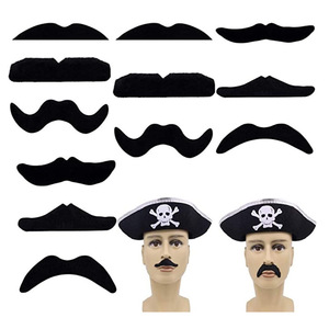 Fantaisie Costumes auto-adhésif faux sourcils <span class=keywords><strong>barbe</strong></span> Moustache Kit cheveux du visage Cosplay accessoires déguisement décoration pour mascarade - Product Image 6