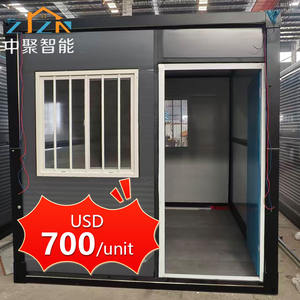 Petites villas pliantes de 20 pieds maison préfabriquée portable salle d'exposition maison remorque conteneur maisons mobiles avec toilettes portables - Product Image 2