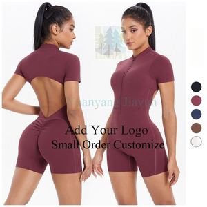 6660 Women New Solid Colour High <strong>Intensity</strong> Nude Feeling Tight Exercise Beauty Back One-Piece Yoga Clothes Tight - Product Image 3