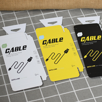 Boîte d'emballage de câble de données USB Type C Carton réutilisable pour accessoires de téléphone portable pour l'électronique grand public