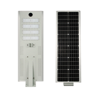 Système d'éclairage de panneau d'alimentation à batterie de 80W 100W, à intensité variable pour l'extérieur, lampadaire solaire à Led intégré