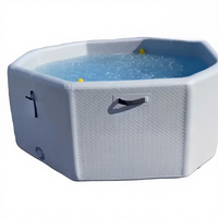 Bain froid gonflable octogonal en PVC pour fêtes, bain de glace portable pour la récupération et les jeux aquatiques multiples