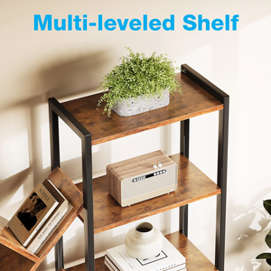 Estantería Etagere, Librería con 17 Estantes Abiertos, Librería Moderna con Forma de Árbol y Tira de Luz RGB - Product Image 5