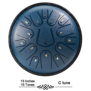 Tambor de lengua de acero de 13 pulgadas y 15 notas, instrumento de meditación <span class=keywords><strong>Zen</strong></span> para Yoga, sonido curativo, práctica de música - Product Image 4