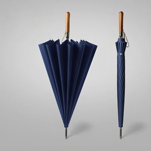 Paraguas Recto de Alta Gama Personalizado para Negocios, Protección Solar, Mango de Madera Sólida, 120 cm de Diámetro, con Logotipo Impreso, Regalo Publicitario para Hombre - Product Image 1