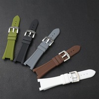 Bracelet de montre en silicone de 25 mm avec boucle en acier inoxydable, bracelet en caoutchouc de luxe pour Patek Philippe Nautilus séries 5711 5712 7010G
