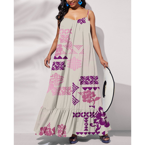 Clothing Vendors Vintage Tapa Polynesian Tribal Halter <strong>Dress</strong> Plus Size Hawaiian Tropical Vocation <strong>Sexy</strong> <strong>Long</strong> <strong>Dress</strong> Samoa <strong>Dresses</strong> - Product Image 4