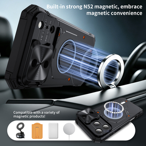 Coque magnétique pour <span class=keywords><strong>iPhone</strong></span> 18 Pro Max avec cache-caméra coulissant, coque de téléphone robuste antichoc pour <span class=keywords><strong>iPhone</strong></span> 18 Pro, 17 Pro Max, 16 - Product Image 4