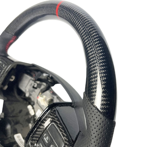 Volante de Fibra de Carbono y Cuero Negro Personalizado de Fábrica para Dodge Charger Challenger SRT 2019 2020 2021 <span class=keywords><strong>2022</strong></span> - Product Image 5