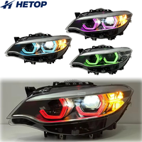 Phares HETOP F22 RGB 2014-2020 Série 2, mise à niveau DRL style Ikon, lentille LED, phare de voiture, accessoires Plug and Play pour BMW
