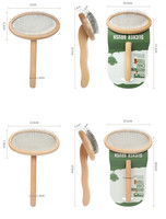 Brosse à lisser en acier inoxydable avec logo personnalisé en gros d'usine