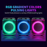 Speaker Bluetooth Daya 70W, Speaker Pesta dengan Bass Mendalam, TWS dengan Pertunjukan Lampu LED untuk Gitar, Pesta, Berkemah di Luar Ruangan