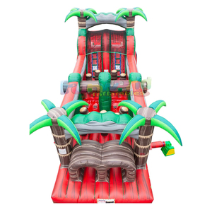 Tropical theme mega bouncing castle commercial bounce <b>house</b> combo <b>inflatable</b> outdoor obstacle course - Product Image 5