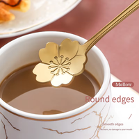 LFS invités souvenirs de mariage en acier inoxydable Dessert Café Remuer Cuillère Fleur Sakura Cuillère Costume