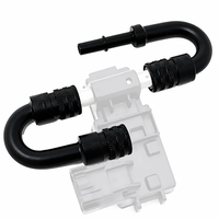 Raccord rapide en U à 180 degrés pour éthanol, coupleur femelle 3/8 à 5/16, adaptateur de ligne de carburant en aluminium anodisé noir CNC