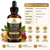 Gouttes liquides de racine de Maca avec Ashwagandha, Fenugrec, Racine de Betterave et L-Arginine, multivitamine liquide pour femmes et hommes