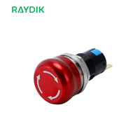 Interrupteur à bouton poussoir d'urgence SOS électrique 22 mm 12 V 24 V pour arrêt et démarrage, sortie d'alimentation