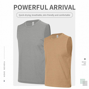 Débardeur de sport respirant pour homme grande taille à col large, idéal pour l'été et la course à pied, personnalisable - Product Image 2