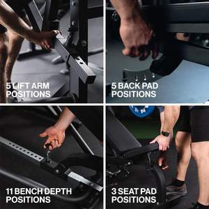 Máquina <span class=keywords><strong>de</strong></span> Press <span class=keywords><strong>de</strong></span> Pecho <span class=keywords><strong>con</strong></span> Bancos <span class=keywords><strong>de</strong></span> Ejercicio Independientes y Brazos Convergentes Ajustables, <span class=keywords><strong>Banco</strong></span> Plano e Inclinado para Hombros, Equipo <span class=keywords><strong>de</strong></span> Gimnasio en Casa - Product Image 5