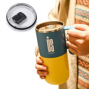 แก้วกาแฟสแตนเลสสองชั้นแบบใหม่ปี 2026 มี 6 สี พร้อมฝาปิด 3 แบบ สำหรับวัยรุ่น - Product Image 3