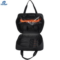 Sac de transport robuste pour outils électriques TOTRIP, étui de rangement pour multimètre et équipement de test électrique, fermeture éclair, organisateur multi-compartiments en PU