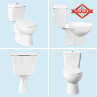 Cuvette de toilette en céramique à chasse d'eau, WC deux pièces, articles sanitaires chinois Foshan