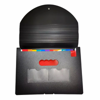 Boîte de classement accordéon en plastique à 24 poches avec logo personnalisé, organiseur de dossiers extensibles pour bureau et école