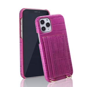 Custodia a Tracolla in Vera Pelle di Coccodrillo di Lusso con Portafoglio e Tracolla in Metallo per <span class=keywords><strong>iPhone</strong></span> <span class=keywords><strong>XR</strong></span> X XS 11 12 Pro Max - Product Image 2
