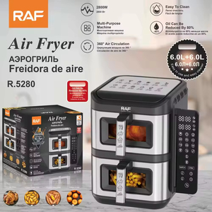 Freidora de Aire Digital de Gran Capacidad 6L+6L 2800W, Doble Capa, 2 Cestas, con Ventana Visual - Product Image 6