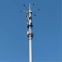 Tour de télécommunication sur mesure de 25 m avec antennes