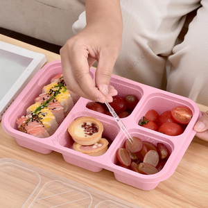 กล่องข้าวกลางวันแบบเบนโตะ SYH675 ปลอดสารพิษ เป็นมิตรกับสิ่งแวดล้อม พร้อมกล่องซิลิโคนสำหรับใส่ของว่างและสลัด สำหรับเด็ก ผู้ใหญ่ และใช้ในสำนักงาน (ขายส่ง) - Product Image 5