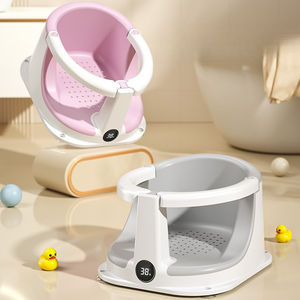 Asiento de Baño para Bebés con Sensor de Temperatura Summer Infants, Silla Ajustable Antideslizante de TPE, Soporte Reclinable Portátil para Recién Nacidos y Niños Pequeños - Product Image 1