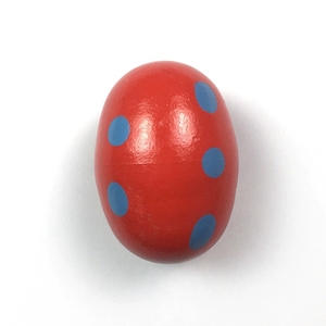เครื่องดนตรีเคาะจังหวะออร์ฟ รูปไข่ไม้ลายดอกไม้และลายจุดเพ้นท์มือ สำหรับการแสดง ขายส่ง - Product Image 4