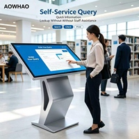 Terminal de libre-service horizontal ergonomique à écran tactile de 19 à 65 pouces, fourni par l'usine OEM ODM, pour les administrations, les banques et les hôpitaux