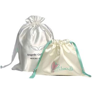 Bolsa de Satén de Seda con Logotipo Personalizado para Pelucas, Bolsa con Cordón para Ropa, Bolsa de Satén para Guardar el Cabello, Bolsa de Regalo Reciclable - Product Image 2