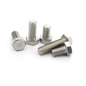 Pernos Hexagonales Blancos M4*16 A2-70 DIN933, Clase 4, Acero Inoxidable 304, Perno y Tuerca Hexagonales - Product Image 2