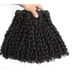自然黑色 1B #   卷发顺滑丝滑越南处女发接发机双层编织全色批发 - Product Image 1