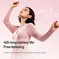 Headset BT Nirkabel Berkualitas Tinggi Harga Terjangkau OWS Spherical Open Ear Clip Earphone Kontrol Suara dengan Cermin