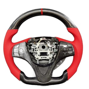 พวงมาลัยคาร์บอนไฟเบอร์สำหรับ Acura TLX เย็บมือแบบกำหนดเอง ปรับแต่งรถยนต์ - Product Image 1