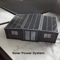Casa Popular Villa Conteneur Extensible en Acier de Luxe à Énergie Solaire, Haute Configuration, Préfabriquée et Mobile, pour Supermarchés