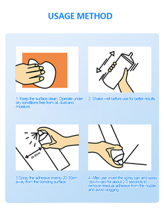 Adhésif aérosol haute résistance pour réparation de tissus de revêtement de siège de <span class=keywords><strong>voiture</strong></span>, doublure de toit et panneaux de porte en cuir - Product Image 3