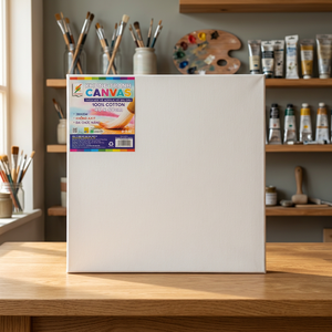 Wholesale Custom Size 40x40cm Pure Cotton Artist Stretched Pine Wood <b>Frame</b> Nox-toxic Canvas Supports Small Quantity Painting - Product Image 1