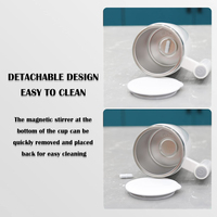 Tasse mélangeuse automatique rechargeable en acier inoxydable de 13 oz avec barre d'auto-mélange pour café