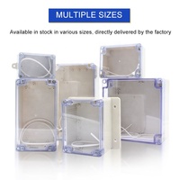240x120x75 MM Oem Usine Personnalisation ABS Avec Frange Couvercle Transparent En Plastique Boîte Étanche Boîtier Boîtiers Électroniques