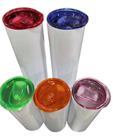 Vente en gros de couvercles coulissants anti-fuite et anti-éclaboussures en plastique coloré de remplacement pour gobelets isothermes fins et droits de 20 oz
