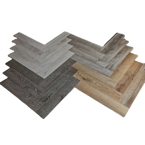 5mm 6mm Herringbone Series Handscraped Rigid Plastic PVC RVP LVT LVP ESP Luxury Vinyl Tile EVA IXPE Hybrid SPC Flooring for Home - Product Image 1